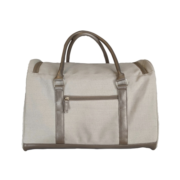 Canvas pet carrier, cream with gold handles, NWT - Picture 2 of 6